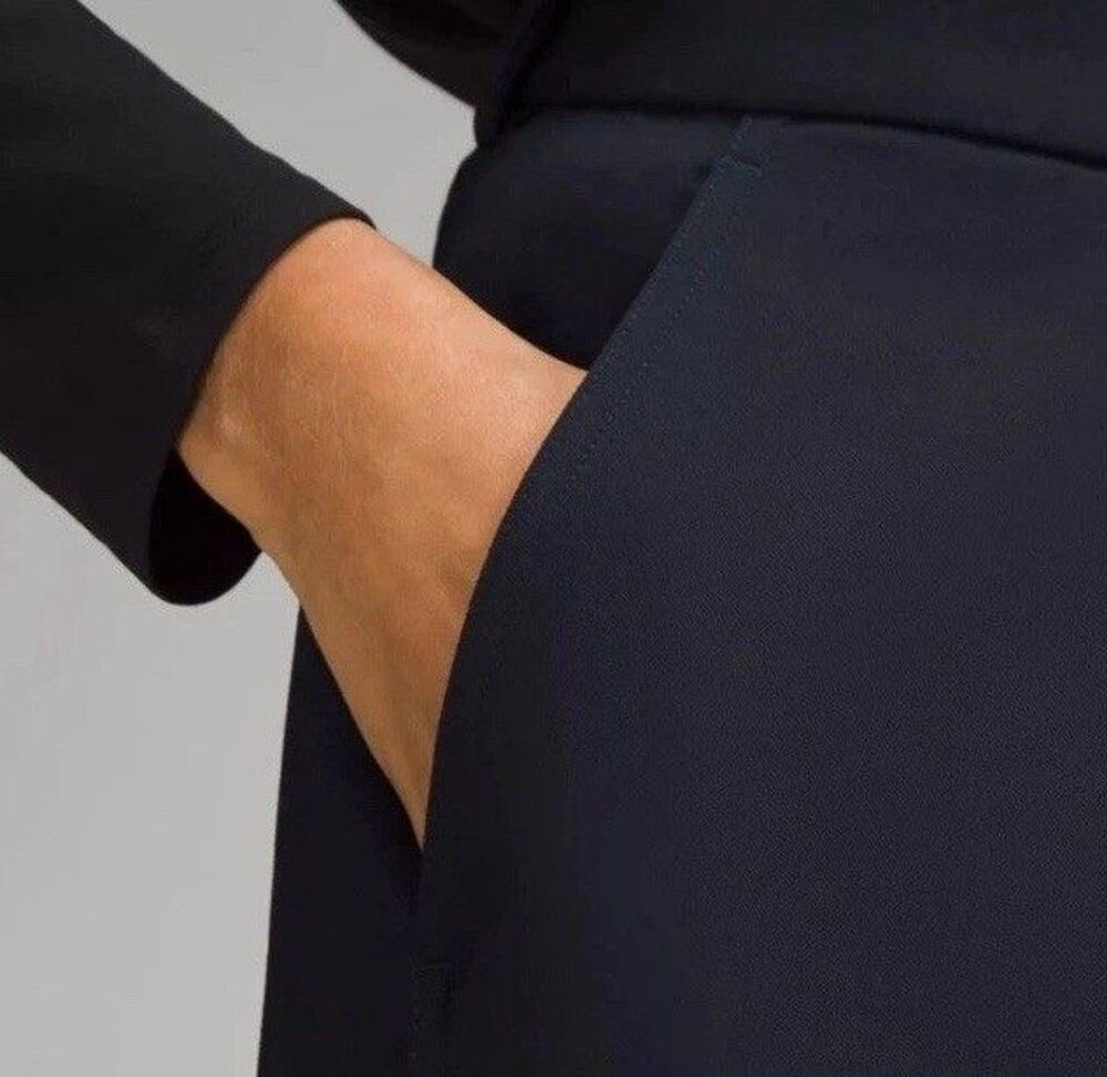 Lululemon Pleat Front High Rise Trouser Pants TRUE NAVY Regular 30" SZ L NWOT - Picture 8 of 15